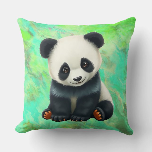 Coussin Un adorable panda bébé (Recto)