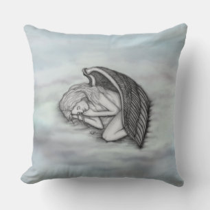 Coussin Un Ange endormi sur les nuages des cieux