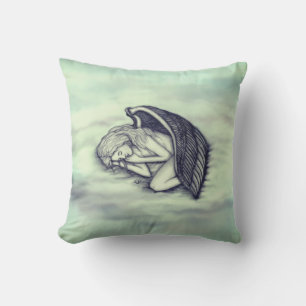 Coussin Un Ange endormi sur les nuages des cieux
