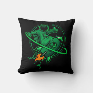 Coussin Un Astronaute Sur Une Fusée Autour De Saturn Artwo