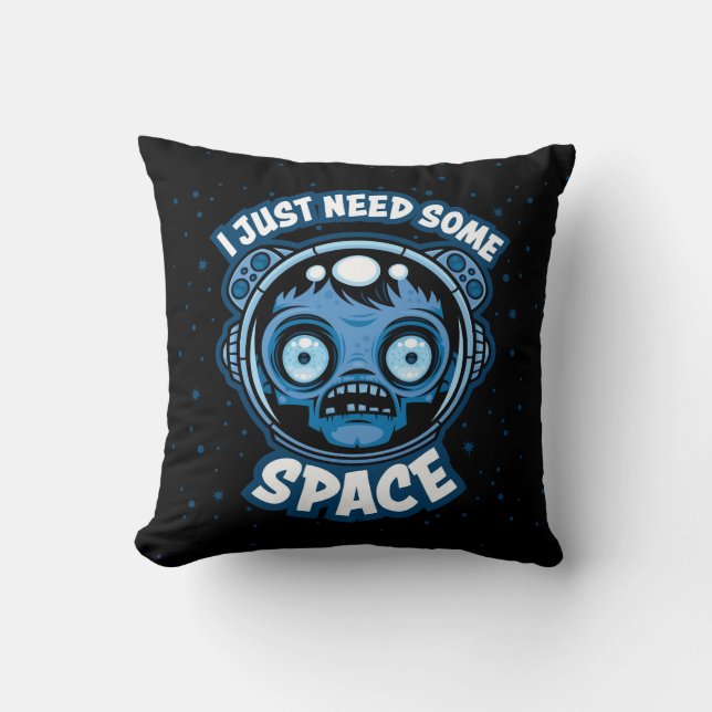 Coussin Un Astronaute Zombie A Besoin D'Espace (Recto)