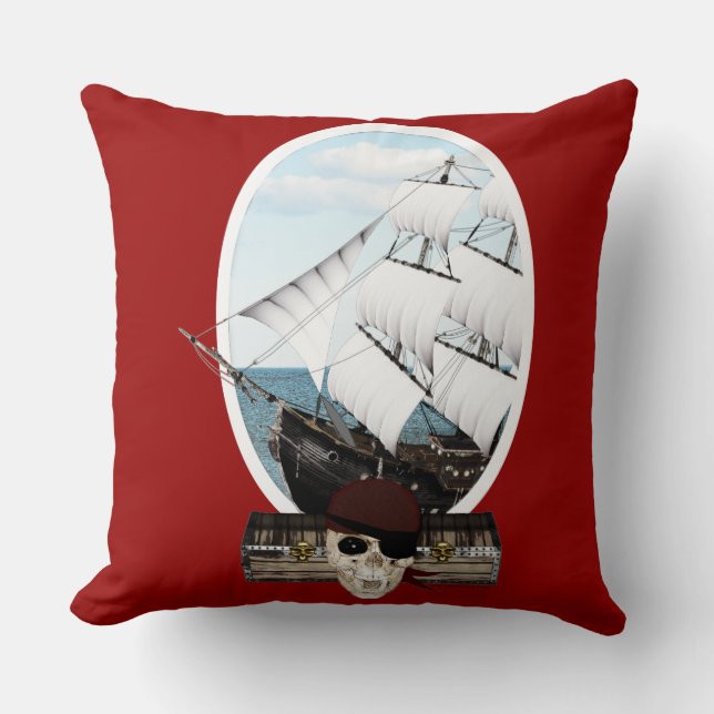Coussin Un bateau pirate (Recto)