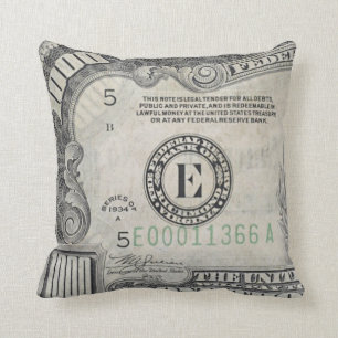 Coussin Un billet de mille dollars