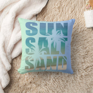Coussin Un cadeau de jour pour maman ! Design de plage