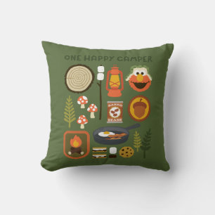 Coussin Un campeur heureux
