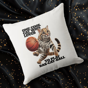 Coussin Un Chat Cool Qui Aime Jouer Au Bas-chat-ball