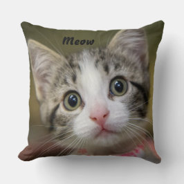 Coussin Un chaton mignon aux yeux verts