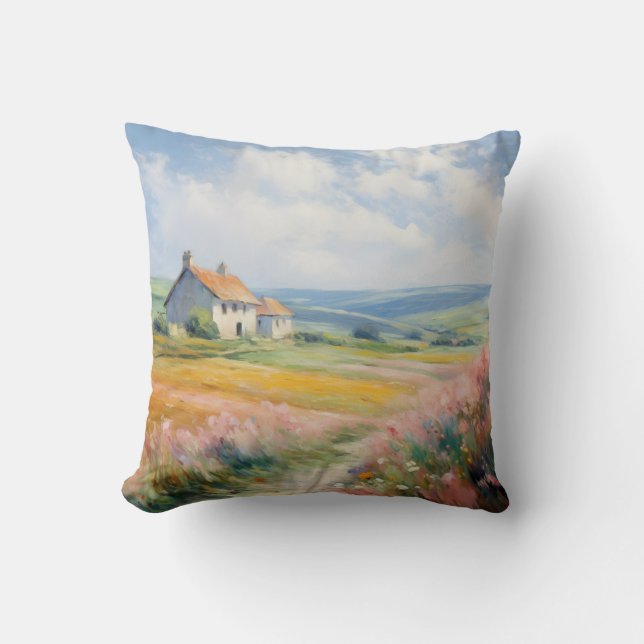 Coussin Un chef-d'oeuvre pastoral : Campagne Agritourisme  (Recto)