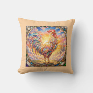 Coussin Un coq éthéré