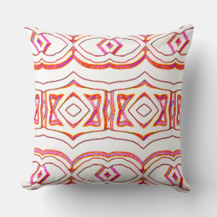 Coussin Un design motif en tissu rouge vif et classique