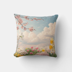 Coussin Un fond floral printanier