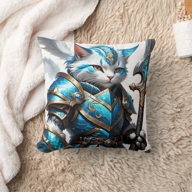 Coussin Un guerrier blindée en blouse avec le personnel (Couverture)