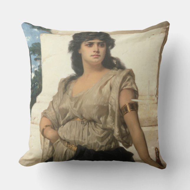 Coussin Un guerrier juste (huile sur la toile) (Recto)