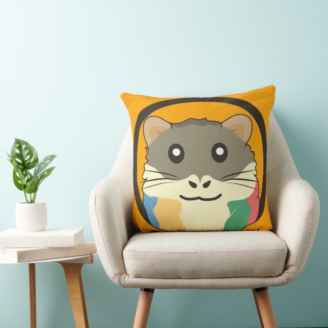 Coussin Un hamster ludique et drôle (Chaise)