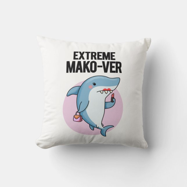 Coussin Un jeu de requin Mako Funny Mako extrême (Recto)