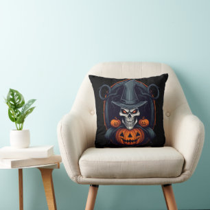 Coussin Un joli crâne d'Halloween