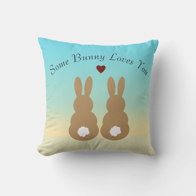 Coussin Un Lapin T'Aime (Recto)