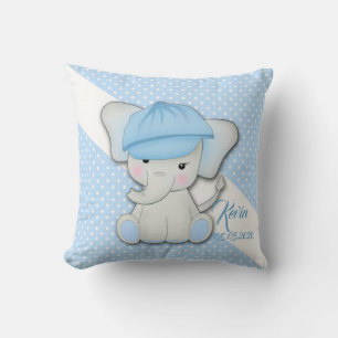 Coussin Un mignon éléphant de dessin animé sur un arrière 
