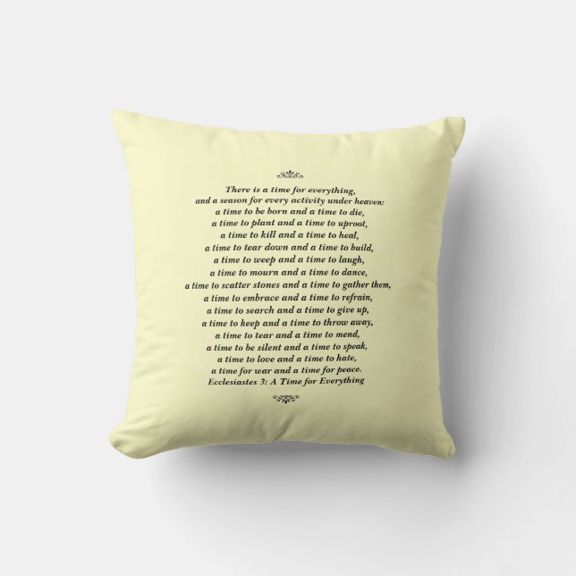 Coussin Un moment pour la citation de Tout-Écriture sainte (Recto)