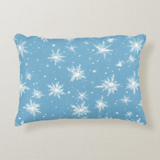 Coussin un motif de cristaux de neige