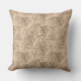 Coussin Un motif de répétition couleur bronze doux de nomb