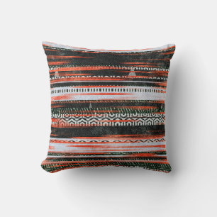 Coussin Un motif de tapis en bande de motifs ethniques san