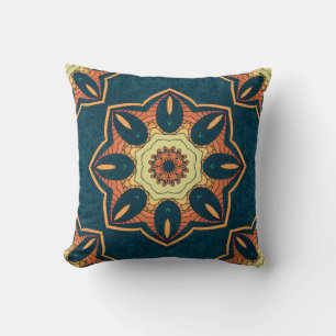 Coussin Un motif sans couture ethnique avec mandala. illus