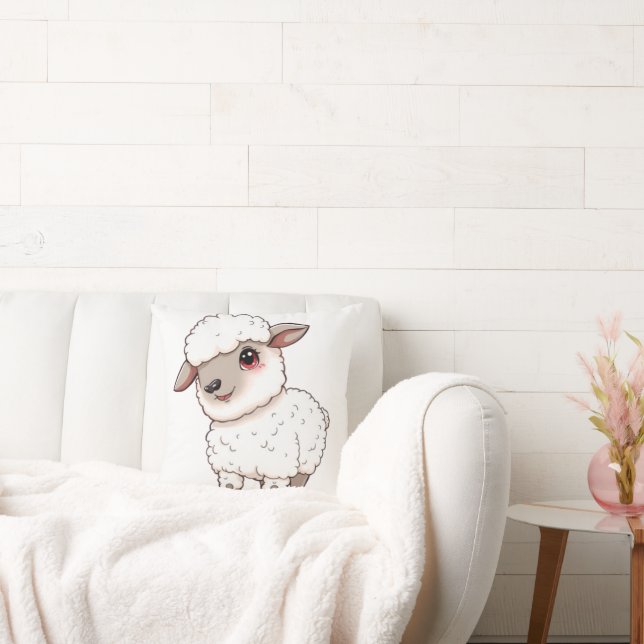 Coussin Un Mouton De Style Cartoon Adorable (Canapé)