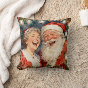 Coussin Un Noël à l'ancienne avec un joli monsieur et mada
