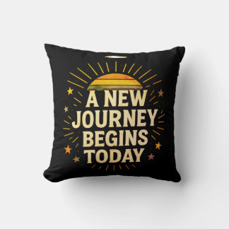 Coussin Un nouveau voyage commence aujourd'hui - T-shirt i