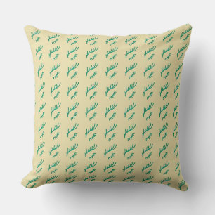 Coussin Un oeil vert éclabouille sur un Arrière - plan jau