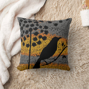 Coussin Un oiseau parmi les plumes