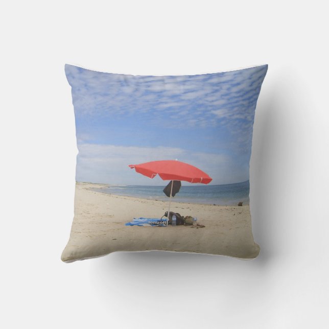 Coussin Un parasol et la mer... (Verso)