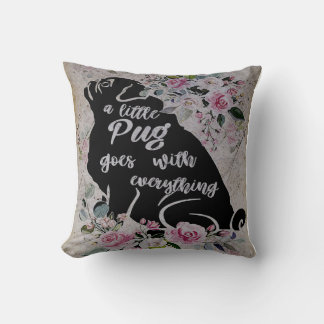 Coussin Un Petit Carlin Va Avec Tout, Drôle Cadeau Carlin