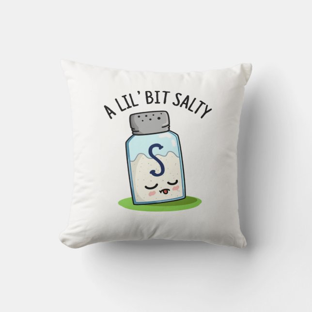 Coussin Un Petit Peu Salé Drôle Sel Shaker Pun (Recto)