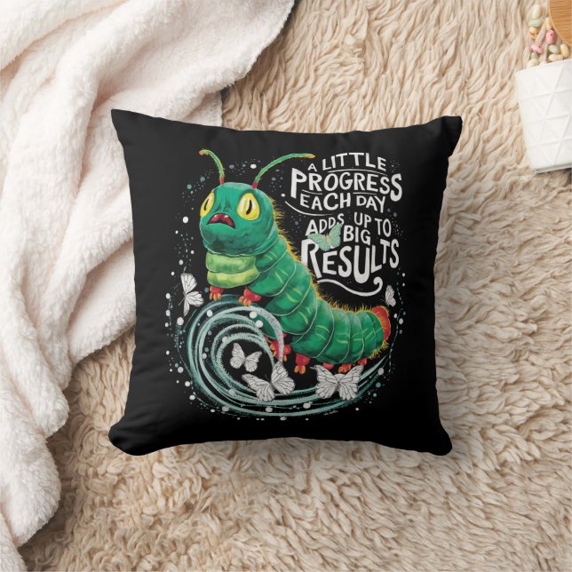Coussin Un petit progrès chaque jour Hungry Caterpillar  (Couverture)