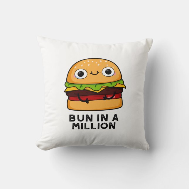 Coussin Un Pun Dans Un Million Drôle De Burger Pun (Recto)
