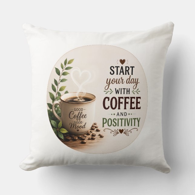 Coussin Un thème de café cosy  (Recto)