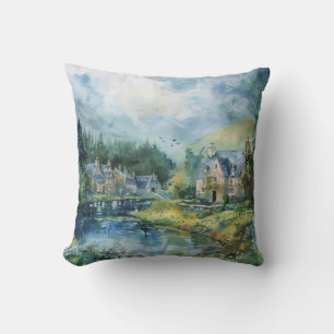 Coussin Un village écossais paisible