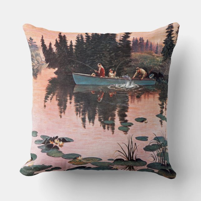 Coussin Une belle capture par John Clymer (Recto)
