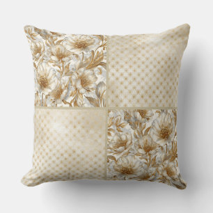 Coussin Une belle combinaison de fleurs, art de points dor