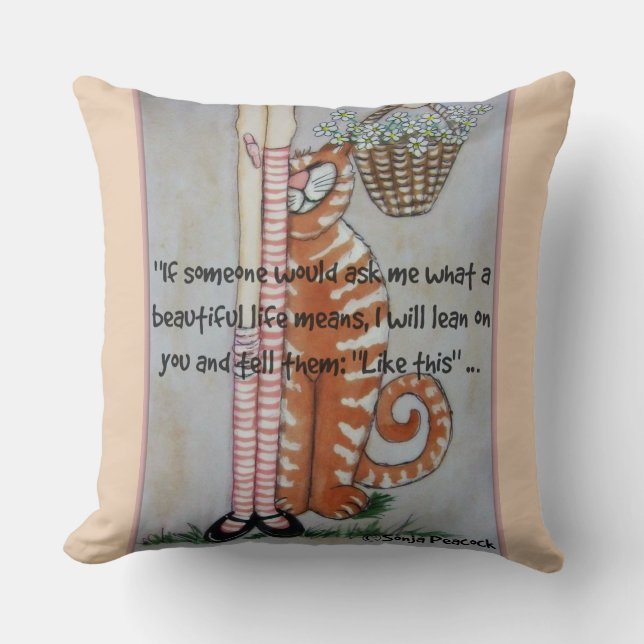 Coussin Une belle vie (Recto)