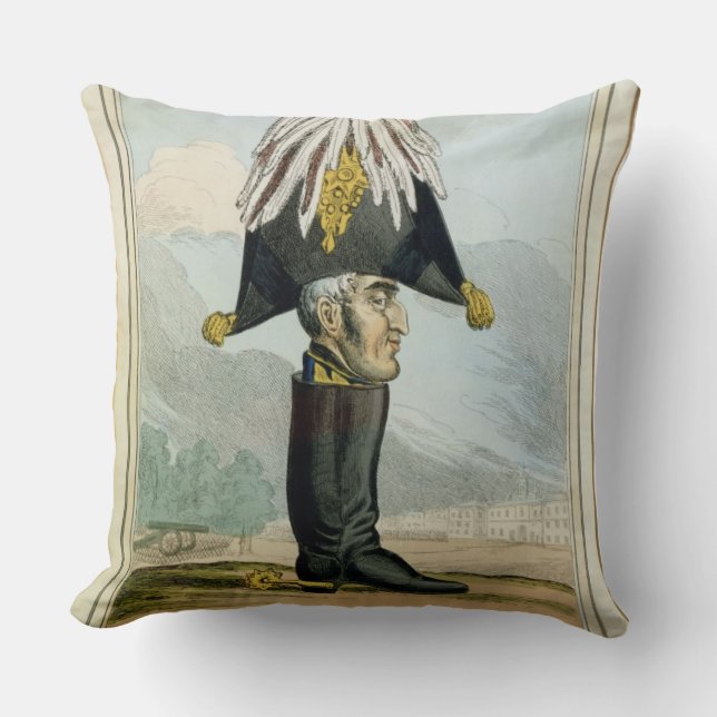 Coussin Une botte de Wellington - ou la tête de l'Armye, (Recto)