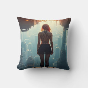 Coussin Une carte postale du futur