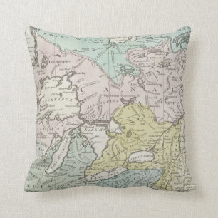 Coussin Une carte précise du Canada, 1761
