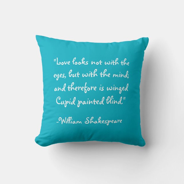 Coussin Une citation rêveuse des nuits d'été W Shakespeare (Recto)