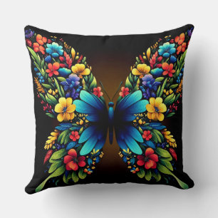 Coussin Une couleur d'un papillon aux ailes florales