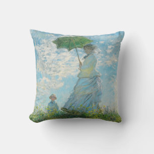 Coussin Une femme avec un parasol Claude Monet
