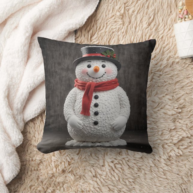COUSSIN UNE FEMME DE NEIGE DANS UN CASQUETTE DE BECK (Couverture)