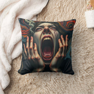 Coussin Une Femme Tortueuse Qui Hante Crie Tout Sur-Impres